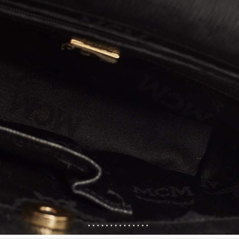 Authentic MCM Black Tote with Gold Accents - Picture 13 of 14